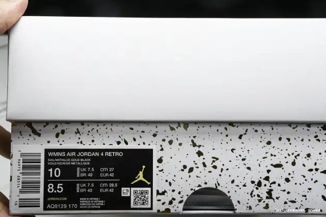 Reps LUCY Gold AQ9129-170 Metallic Retro 4 Jordan 0610